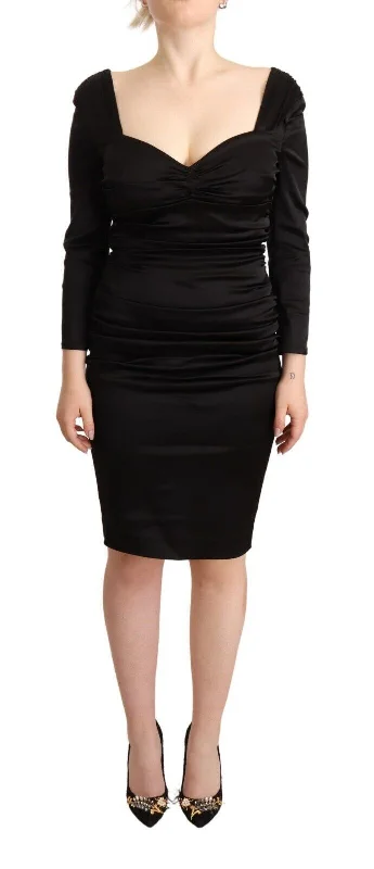 Roberto Cavalli  Long Sleeves Bodycon Acetate Women's Dress