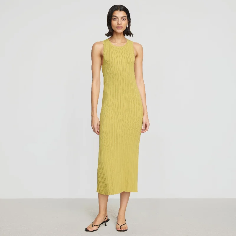 Reva Racer-Back Bodycon Dress | Chartreuse