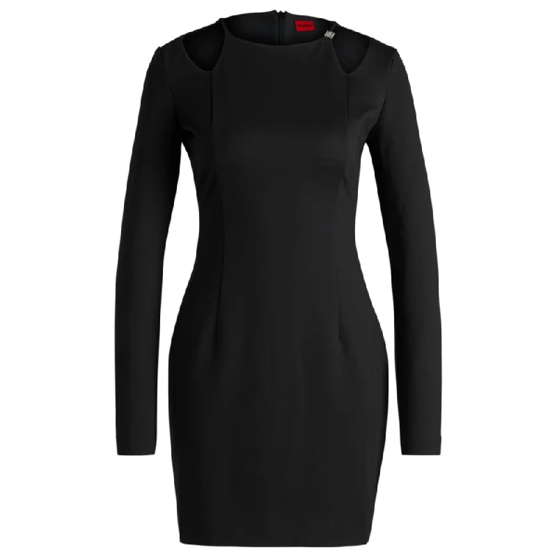 Bodycon mini dress with cut-out details