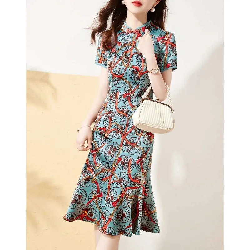 Plus Size Mermaid Qipao Dress (EXTRA BIG SIZE)