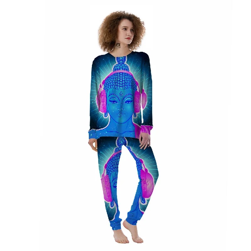 Buddha Psychedelic Print Women's Pajamas