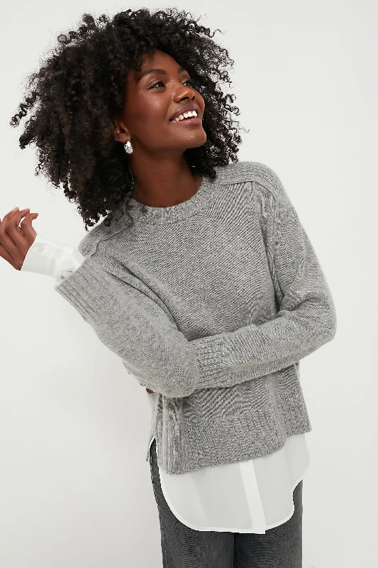 Sterling Melange Parson Crew Looker Sweater