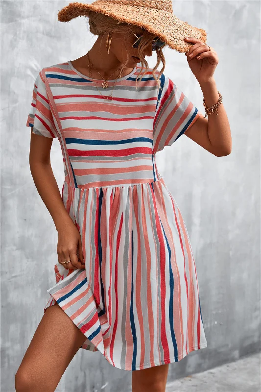 Casual Summer Striped Short Dresses