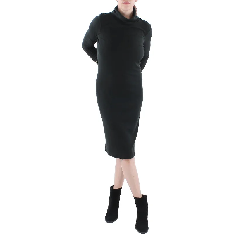 Womens Turtleneck Midi Sweaterdress