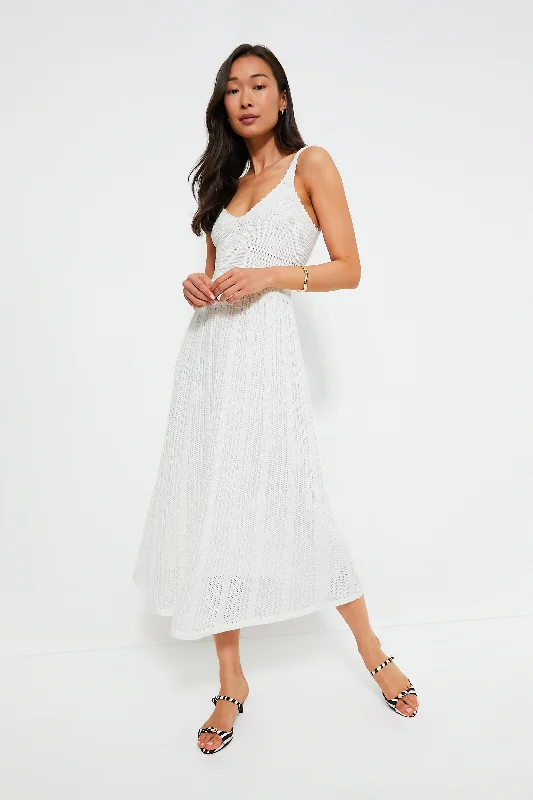 Ivory Knit Midi Dress