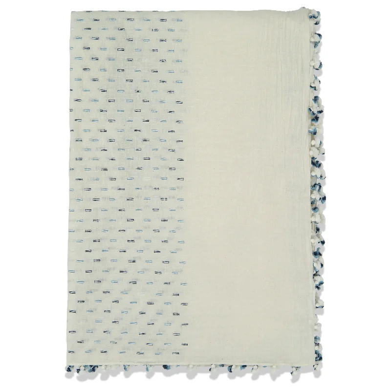 DROPS PAREO SHAWL WHITE BLUES