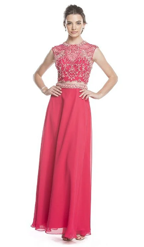 Aspeed Design - Two Piece Embellished A-Line Evening Dress