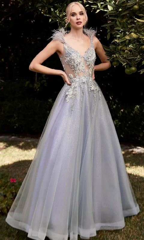 Cinderella Divine CB091 - Deep V-neck long Gown