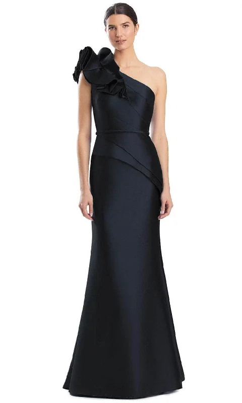 Alexander by Daymor 1951S24 - Asymmetric Pleated Evening Dress