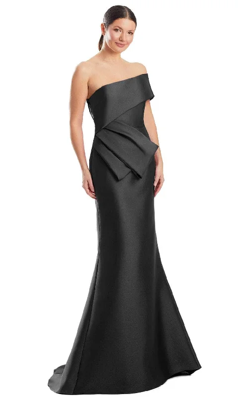 Alexander by Daymor 1966S24 - Peplum Asymmetric Evening Dress