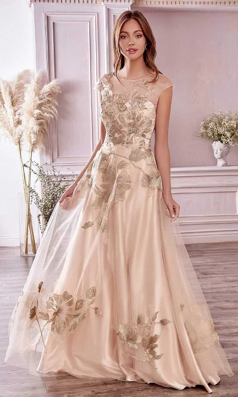 Andrea and Leo - Floral Embellished Formal Gown A0081