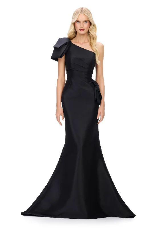 Ashley Lauren 11722 - Ruffled Shoulder Mermaid Evening Gown