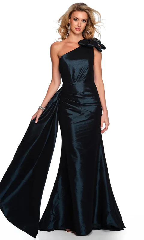 Dave & Johnny 11598 - One Shoulder Bow Gown