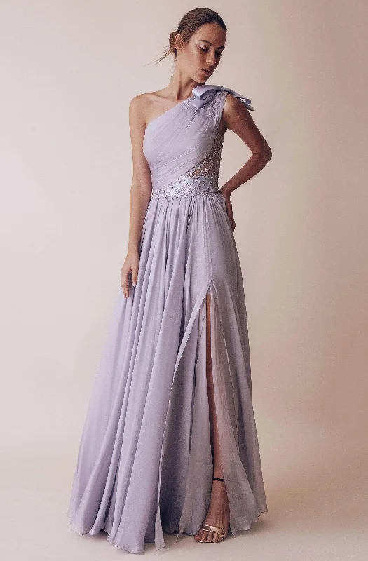 Gatti Nolli Couture OP-4981- Ruched One-Shoulder Prom Gown