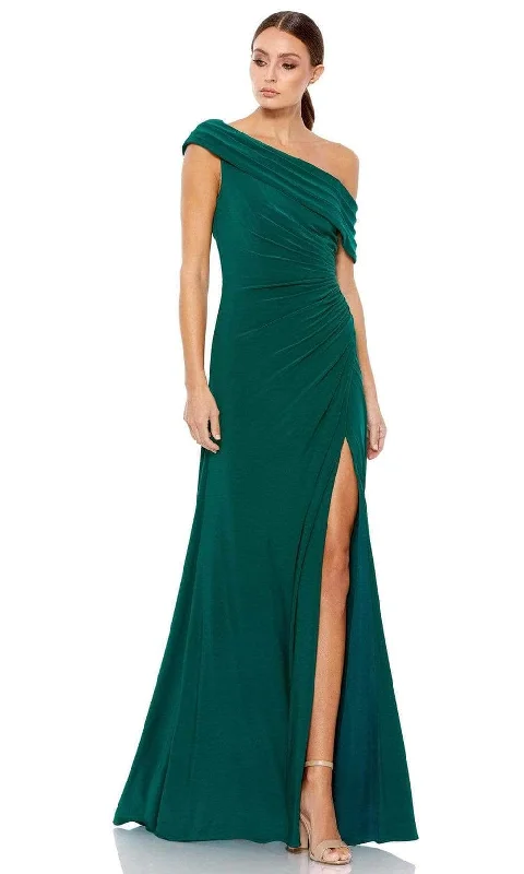 Ieena Duggal 26517 - Asymmetric Neck High Slit Prom Gown