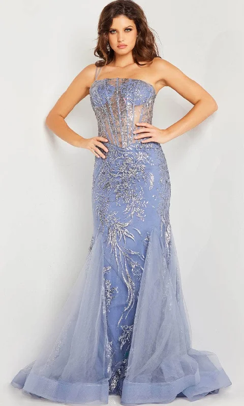 Jovani 26112 - Glitter Trumpet Prom Dress