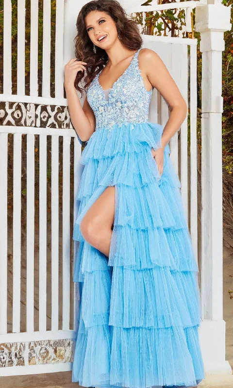 Jovani 37632 - Embroidered Sleeveless Prom Dress