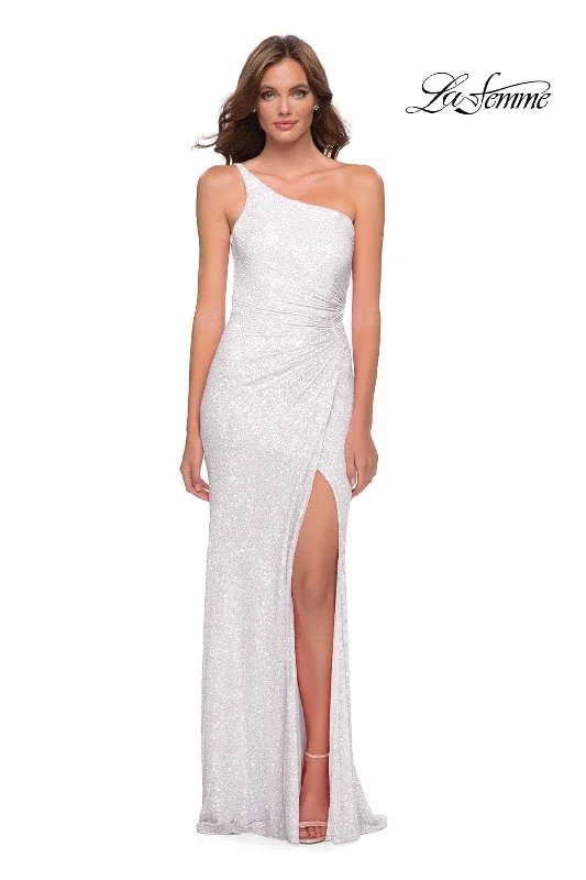 La Femme 29962SC - One Shoulder Sheath Evening Dress