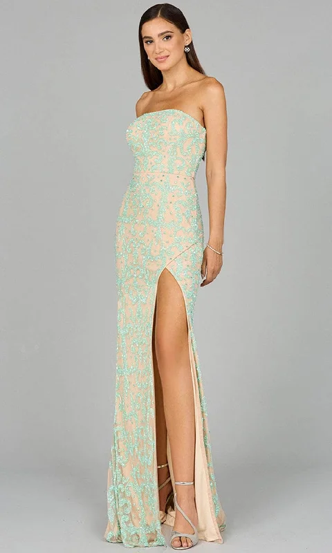 Lara Dresses 9952 - Strapless Beaded Evening Dress