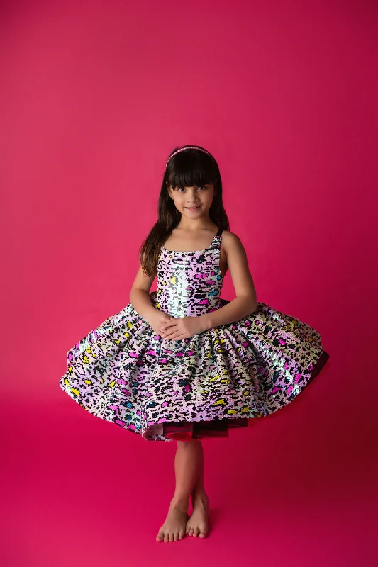 "Leopard Sass"  Petal Length Dress  ( 4 Year - Petite 5 Year)