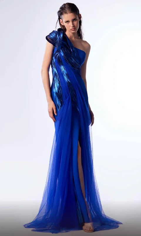 MNM Couture G1731 - Sheath High Slit Evening Dress