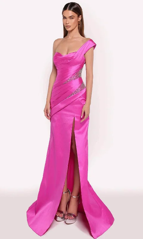 Tarik Ediz 98768 - Pleated Taffeta Evening Gown