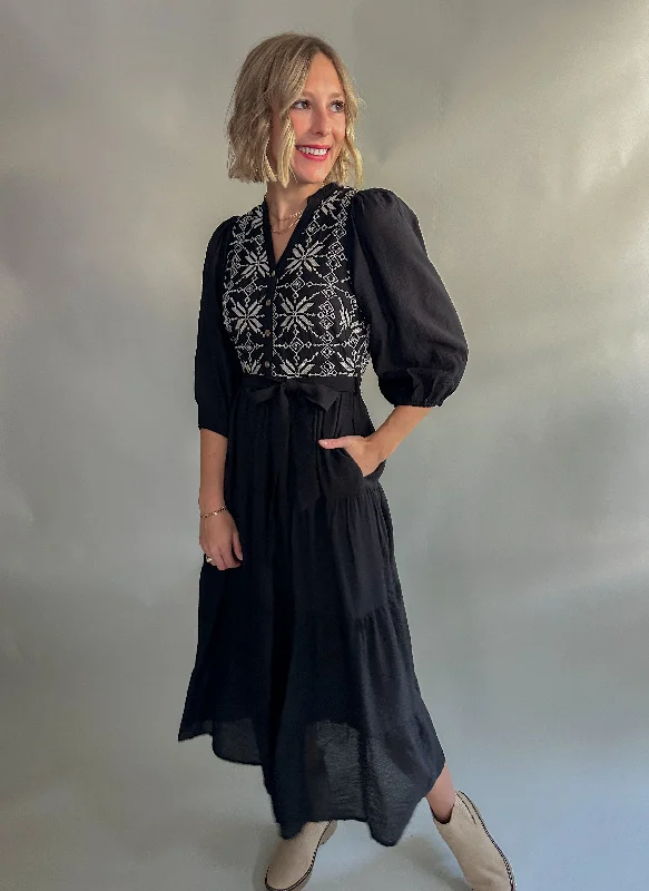 The Locklyn Embroidered Dress