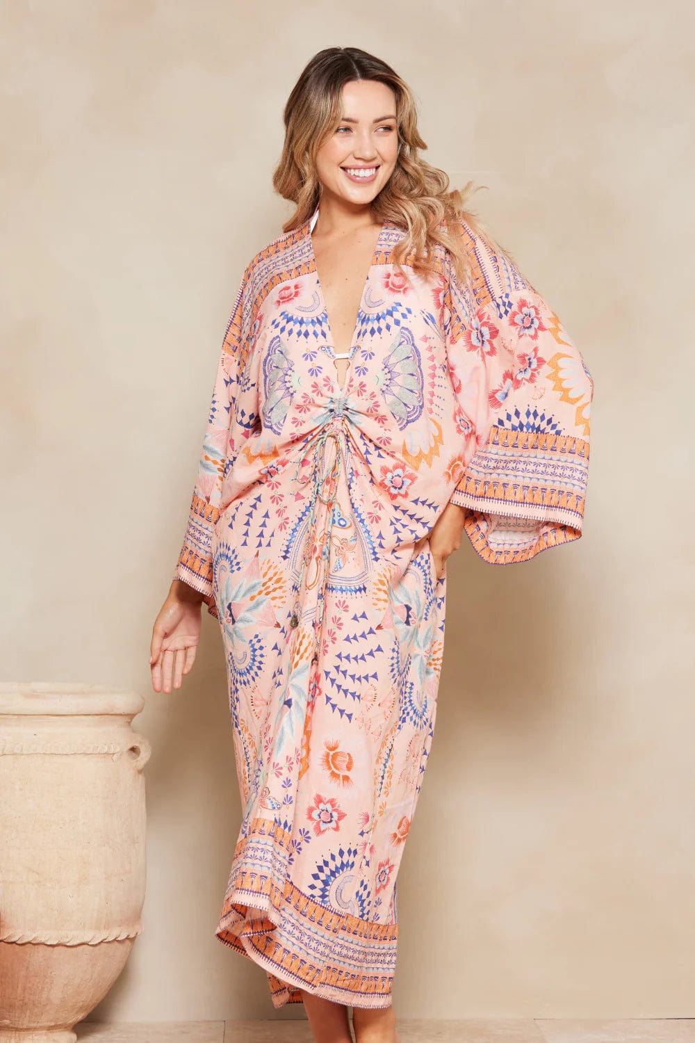 Wandering Folk Alegra Kaftan - Rosa