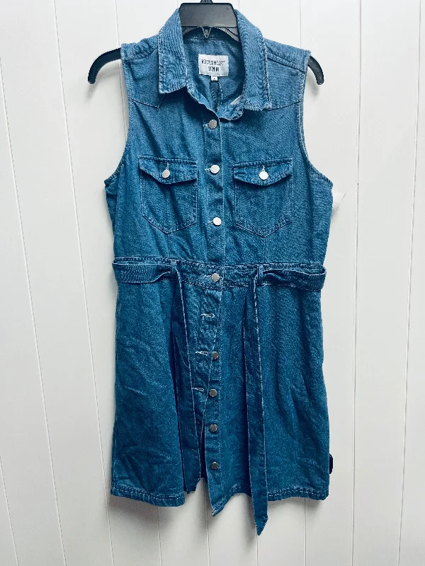 Dress Casual Short By Velvet Heart In Blue Denim, Size: L