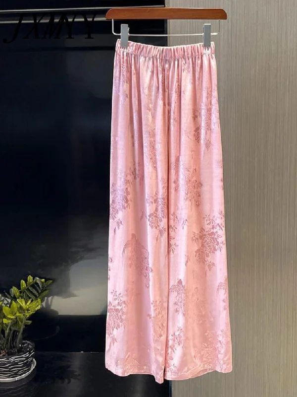 imCharms Spring And Autumn Neo-Classical Oriental Beauty Jacquard Wide-Leg Pants High Waist All-Match Casual Pants Women