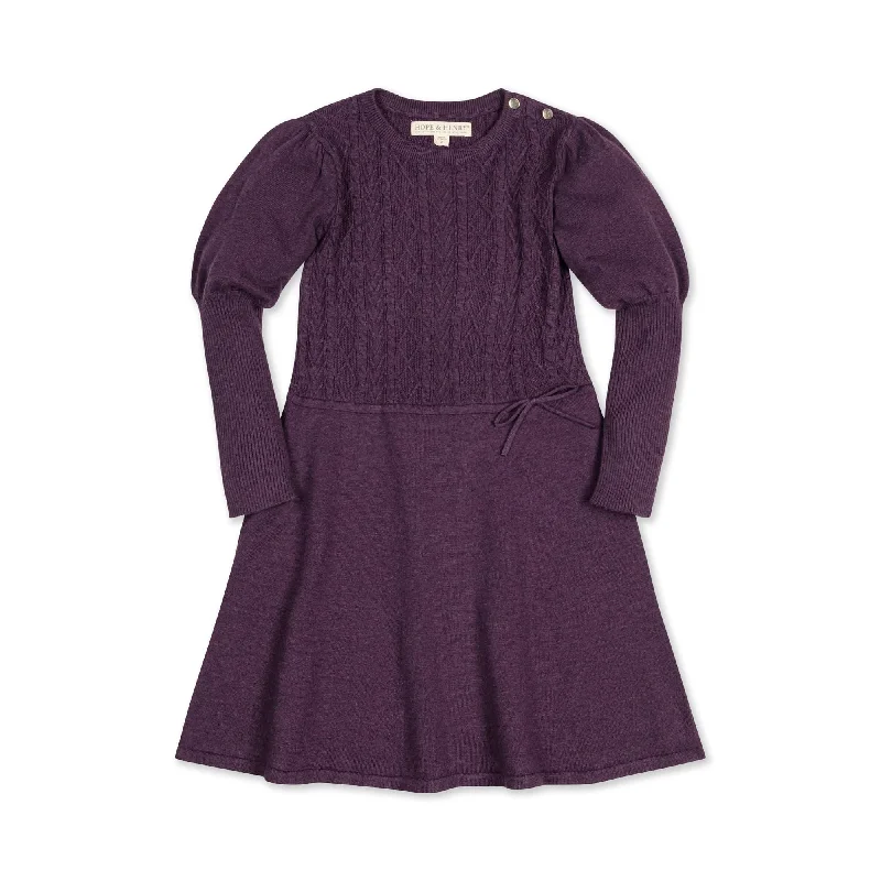 Organic Cable Bodice Sweater Dress - Baby