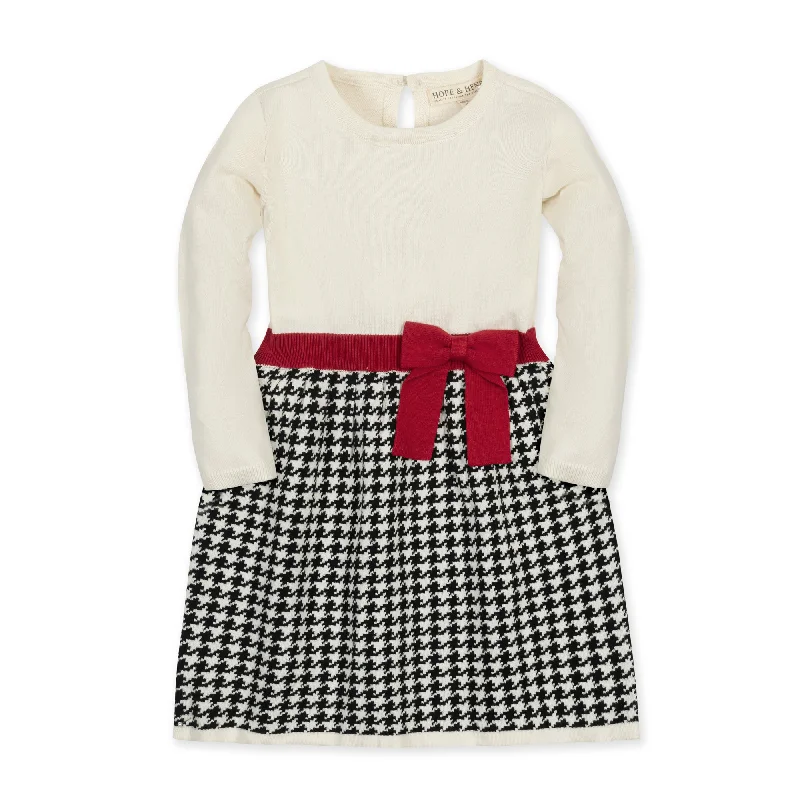 Organic Skater Sweater Dress with Bow - Baby