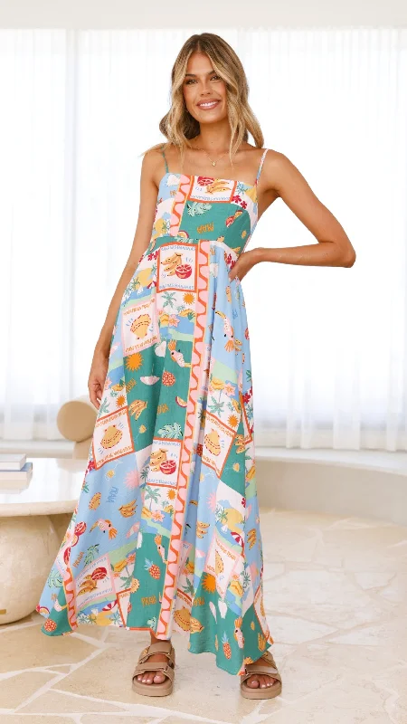 Jaylene Maxi Dress - Praia Print