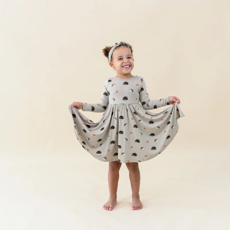 Long Sleeve Twirl Dress in Prickle