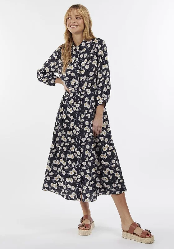 Barbour Womens Cranmoor Daisy Midi Dress, Navy Multi