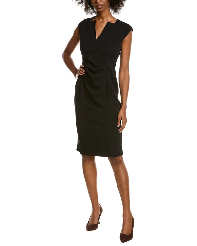 Ellen Tracy Crepe Midi Dress