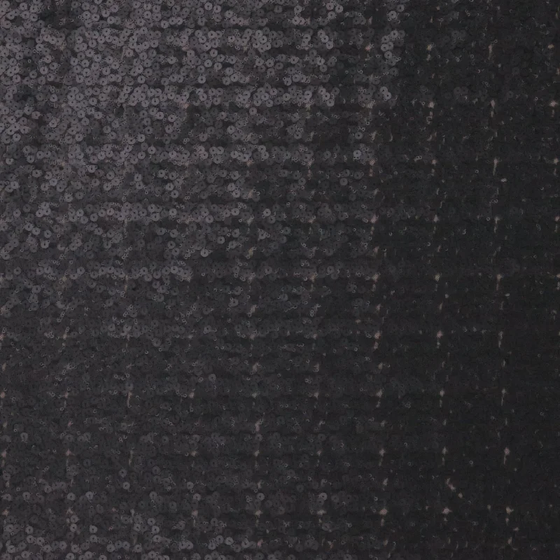 Black Plain Fully Mid Size Multi-Sequins Fabric