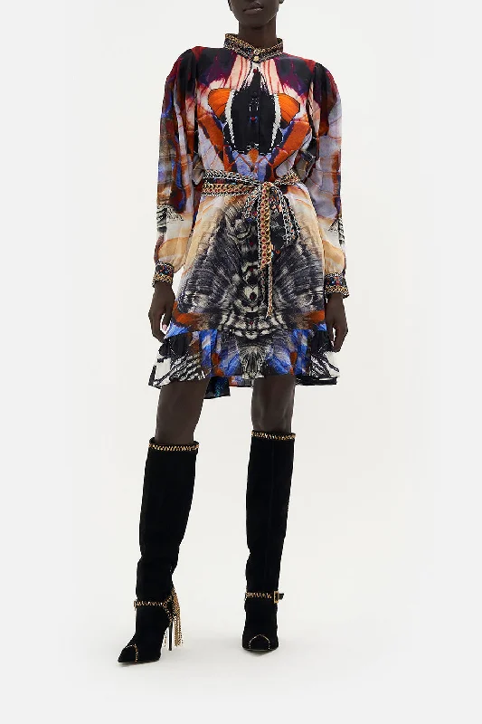 DROP SLEEVE SHIRT DRESS WINGS OF MARIPOSA