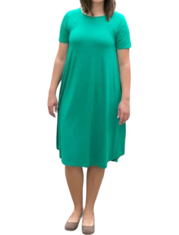 Shirt Dress In Kelly Green